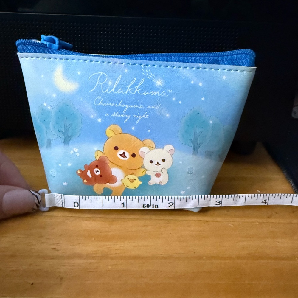 Rilakkuma small blue jewellery pouch